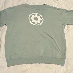 Mint Green Sweatshirt with White Club Pilates Logo